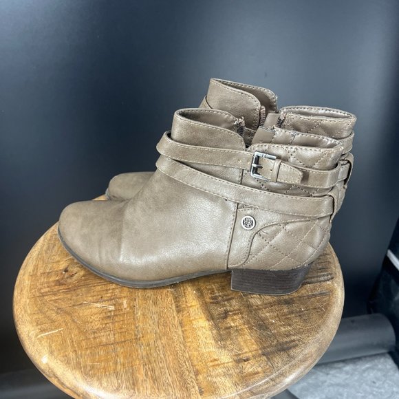 Liz Claiborne Posh Women's Dark Taupe Ankle Boots Size 9M - Picture 4 of 17